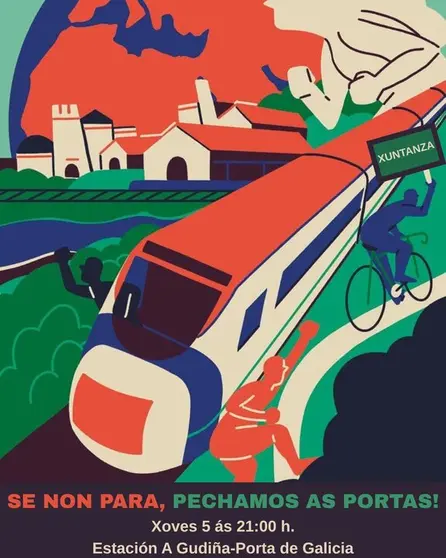 Cartel que xa circula polas redes sociais convocando &aacute; cidadan&iacute;a a unha reuni&oacute;n este xoves.