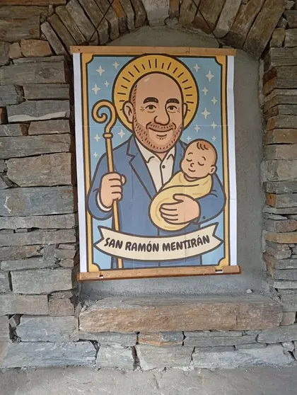 Imagen de San Ram&oacute;n Mentir&aacute;n en la "no" capilla de Matam&aacute;.