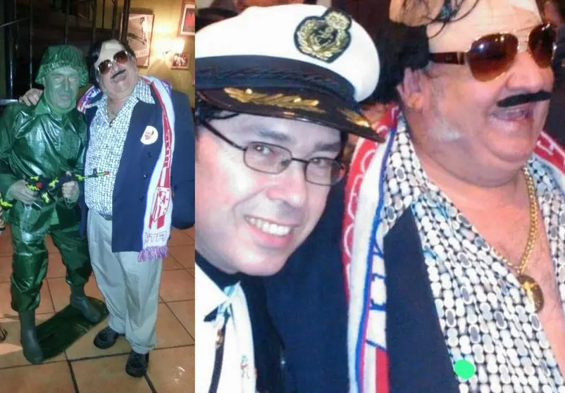 Jorge God&aacute;s y Daniel Fern&aacute;ndez-Novoa, con el fallecido "Cesteiro".