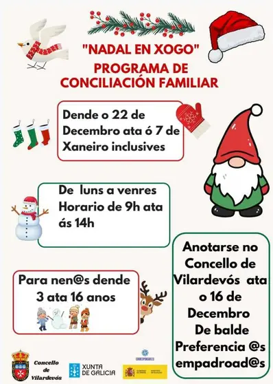 Programa de Conciliaci&oacute;n Familiar en el Concello de Vilardev&oacute;s.