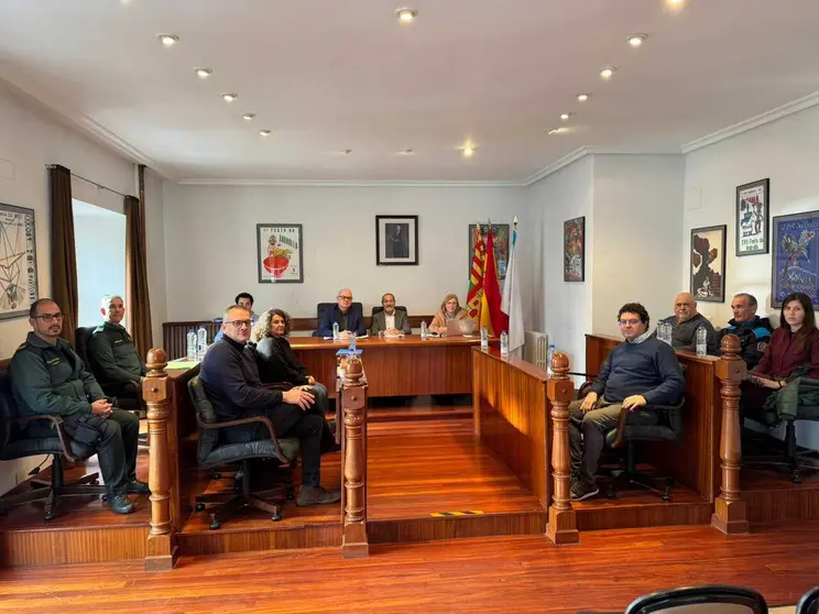 Coordinaci&oacute;n policial para o operativo do Entrudio.