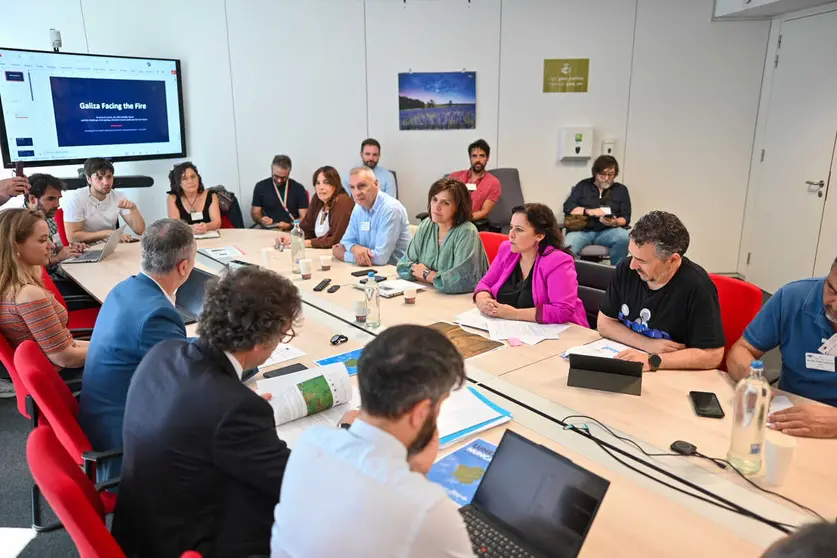 A eurodeputada Ana Miranda lidera a delegaci&oacute;n galega do BNG durante a reuni&oacute;n coa Direcci&oacute;n Xeral de Medio Ambiente da Comisi&oacute;n Europea en Bruxelas.