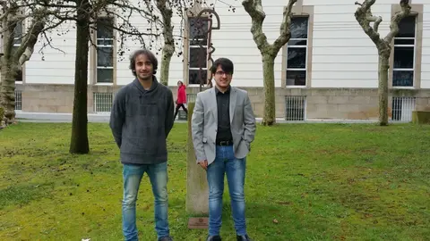 Mill&aacute;n Brea e Iv&aacute;n Olmos Ferreiro, no Campus de Ourense.