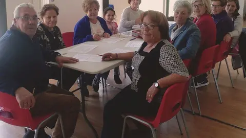 Grupo de maiores da localidade de O Salgueiro.