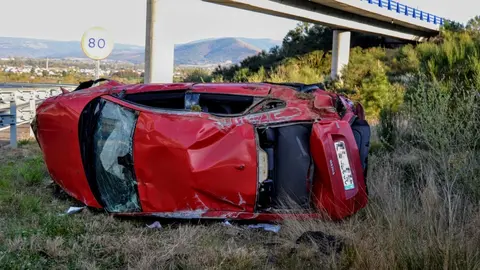 El accidente tuvo lugar en el ramal de acceso a Ver&iacute;n de la autov&iacute;a a la frontera portuguesa.