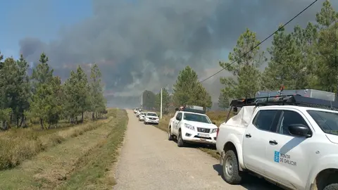 As lapas asediaron a pequena localidade de Marb&aacute;n, &aacute; dereita da ringleira de veh&iacute;culos.