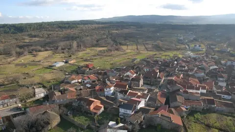 Vista a&eacute;rea da localidade de Videferre, en O&iacute;mbra.