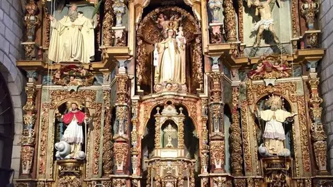 Retablo mayor de la igresia de la Merced de Ver&iacute;n.