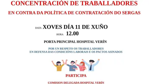 Na concentraci&oacute;n deste xoves estar&aacute; presente o colectivo comarcal de Enfemeiras Eventuais En Loita.