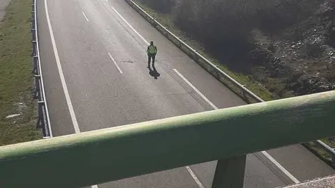 Lume na A-52 &aacute; altura de A Gudi&ntilde;a.