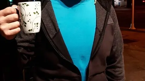 Antonio Fidalgo Rial, celebrando con un caf&eacute; su absoluci&oacute;n.