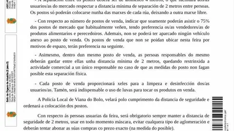Bando informativo do Concello de Viana do Bolo.