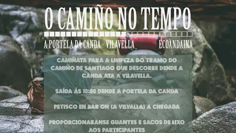 Cartaz o Cami&ntilde;o do Tempo | Foto: Concello de A Mezquita
