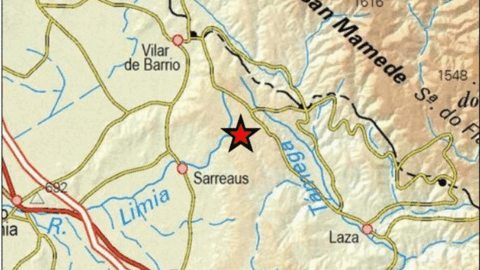 Entre Couso (Sarreaus) y Alberguer&iacute;a (Laza) se sit&uacute;a el epicentro del nuevo sismo.