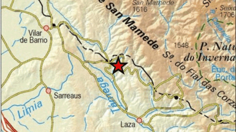 El epicentro del &uacute;ltimo sismo, de 3,4 grados en la escala Ritcher, bajo Naveaus.
