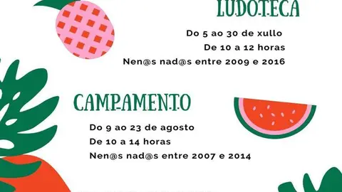 Cartel con las actividades en Viana.