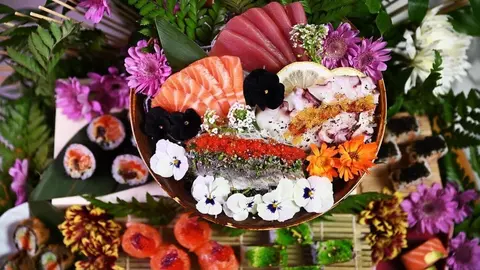 Sashimi, un dos pratos xaponeses de Taiyo Sushi Club.