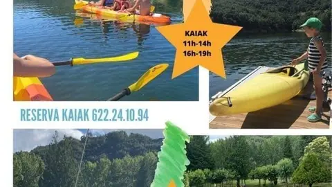 Tirolina e kaiak en Viana do Bolo.