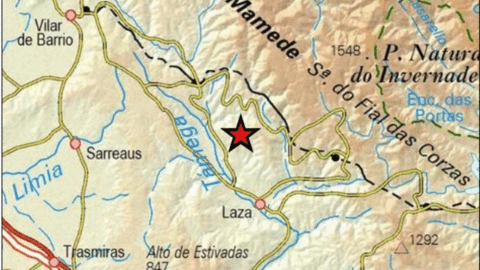 &Uacute;ltimo terremoto registrado en Laza, con epicentro en O Navallo.