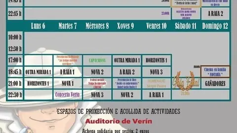 Programaci&oacute;n para a sexta edici&oacute;n do FIC V&iacute;a XIV.