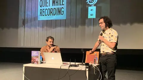 Marco Garc&iacute;a e Rafael God&aacute;s, dous dos autores de Son para audiovisuais. | FOTO: M. D.
