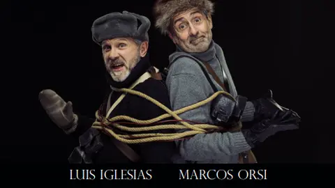 A obra 'Conexi&oacute;n ping&uuml;in', con Lu&iacute;s Iglesia e Marcos Orsi, este s&aacute;bado na Mezquita.