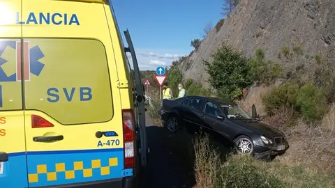 Accidente de tr&aacute;fico en A Gudi&ntilde;a.