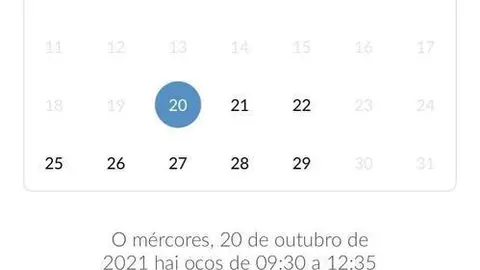La captura no deja lugar a dudas: cita solicitada a las 20:00 horas de hoy.