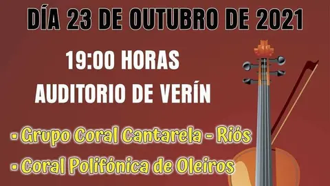 Cartel promocional do 30 aniversario da Coral de Ver&iacute;n.