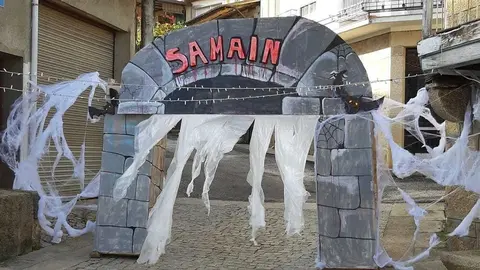 Unha parte da decoraci&oacute;n do Sama&iacute;n en Albarellos na &uacute;ltima edici&oacute;n celebrada no 2019.