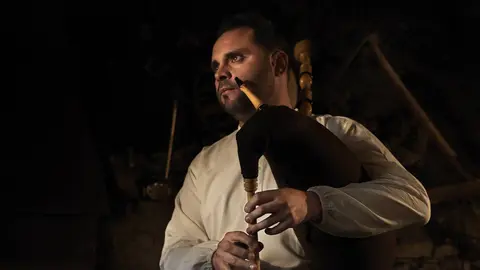 Luis Antonio Pedraza, coa s&uacute;a gaita sanabresa.