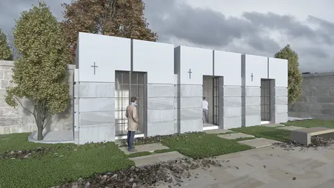 Novos columbarios no cemiterio de Ver&iacute;n.