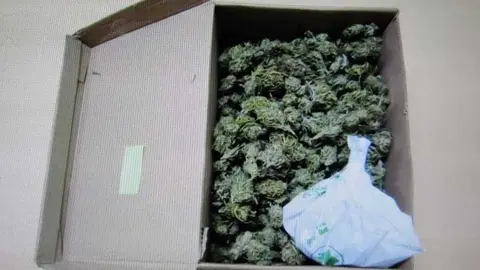 El detenido transportaba 195 gramos de marihuana preparados para la venta.
