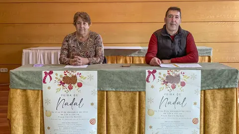 Os concelleiros Emilia Somoza e Manuel Lorenzo presentaron esta ma&ntilde;&aacute; a programaci&oacute;n completa da Feira do Nadal.