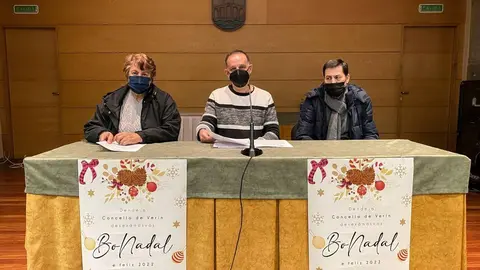 Emilia Somoza, Jos&eacute; &Aacute;ngel Rodicio e Santos &Aacute;lvarez presentaron hoxe a programaci&oacute;n do Nadal en Ver&iacute;n.