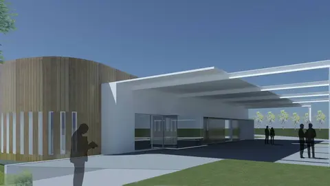 Infograf&iacute;a del nuevo edificio de urgencias y PAC del Hospital de Ver&iacute;n