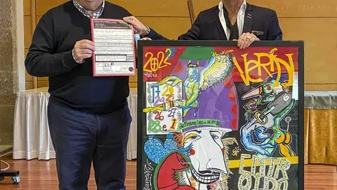 Gerardo Seoane, Fernando Barreira e o cartel deste Entroido 2022.