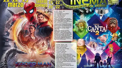Cartel do cinema desta fin de semana.