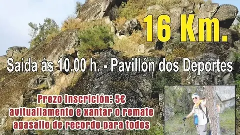 Cartel da d&eacute;cima andaina ao Pozo do Demos, o 10 de abril.