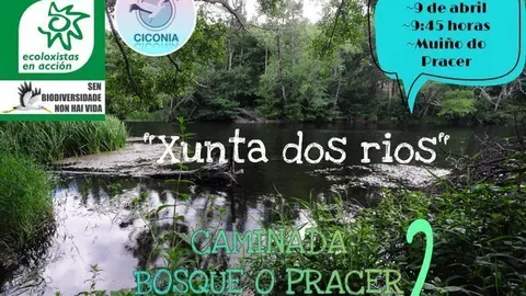 O cartel que anuncia a cami&ntilde;ata.