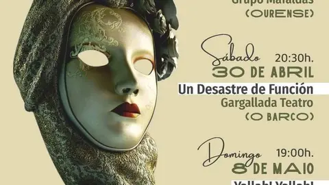 Cartel con las tres obras que se representar&aacute;n en el festival.