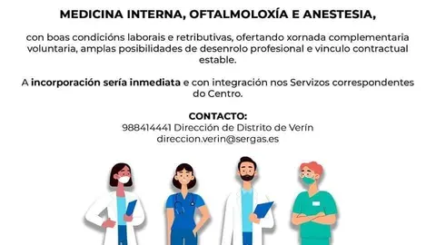 Oferta de empleo del Distrito Sanitario de Ver&iacute;n.