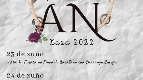 Cartel das festas de San Xo&aacute;n en Laza.