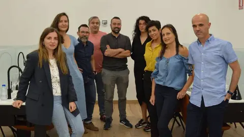 El equipo evaluador de la Cosecha 2021 de la D. O. Monterrei, con su presidenta a la izquierda, Lara Da Silva.