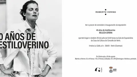 Invitaci&oacute;n del dise&ntilde;ador verinense para acudir a la inauguraci&oacute;n de su exposici&oacute;n.