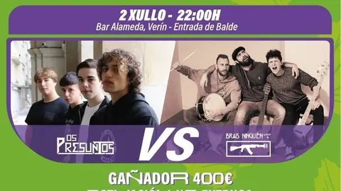 Cartel da final do concurso de bandas emerxentes.