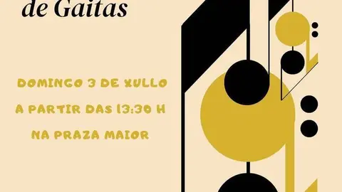 Cartel do concerto da banda de gaitas en Viana.