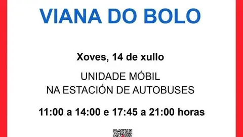 Cartel da visita de Ados a Viana.