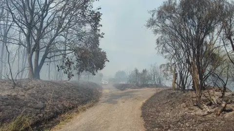 A pasada semana, Vilardev&oacute;s xa se viu afectada por un lume en Oso&ntilde;o. | FOTO: Xos&eacute; Lois Colmenero.