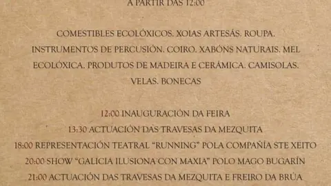 Cartel da III Feira de Artesan&iacute;a da Mezquita.